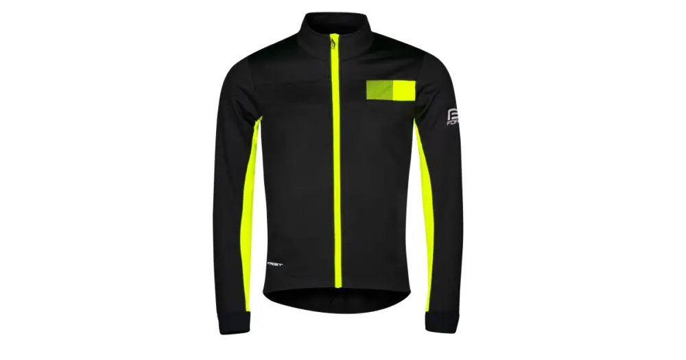 Hit Sezóny FORCE - bunda FROST softshell, černo-fluo