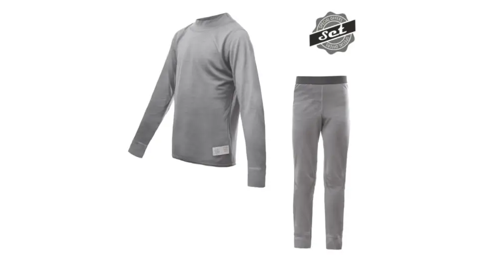 Akce SENSOR - set triko + spodky MERINO ACTIVE šedá 140