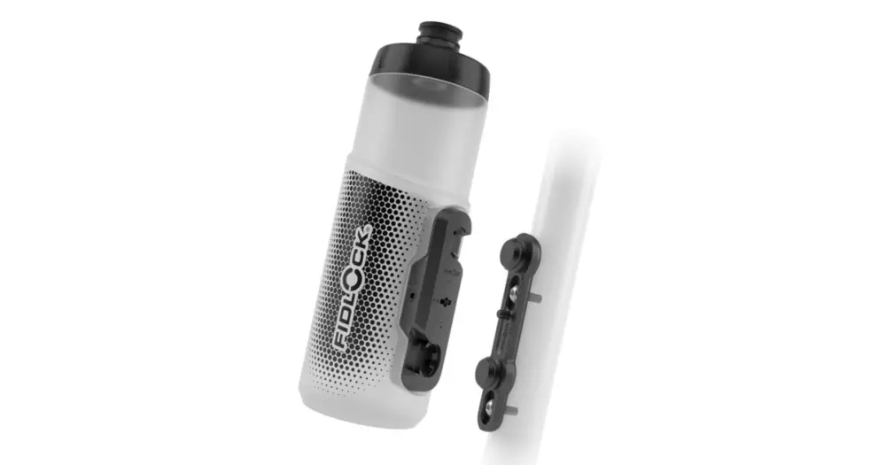 Výprodej FIDLOCK - set láhve s držákem BOTTLE TWIST průhledná bílá 600 ml