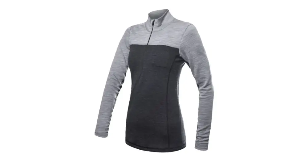 SENSOR - dámské triko zip MERINO BOLD šedá/antracitová XL Novinka