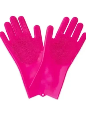 Vysoce Kvalitní MUC-OFF - silikonové mycí rukaviceDeep Scrubber Gloves růžová M