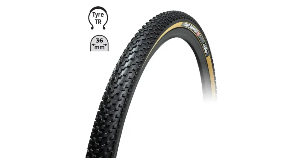 Akce TUFO - plášť Gravel Swampero, 36C700 mm, bezdušový, černá / béžová