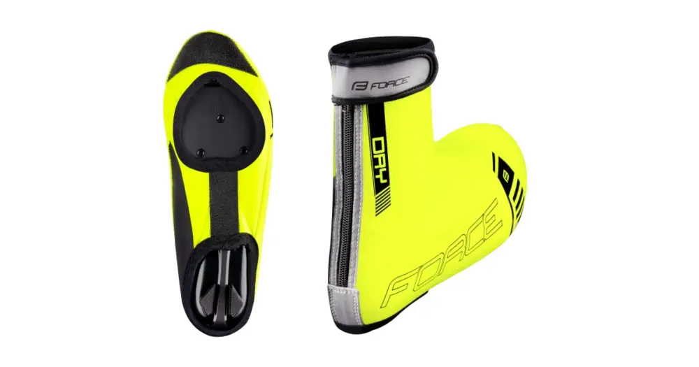FORCE - návleky na tretry Pu Dry Road fluo M Zlevněný