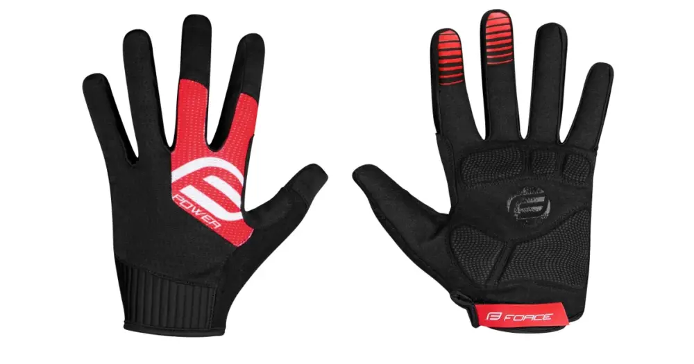 Speciální Cena FORCE - rukavice MTB power, černo-červené, XL