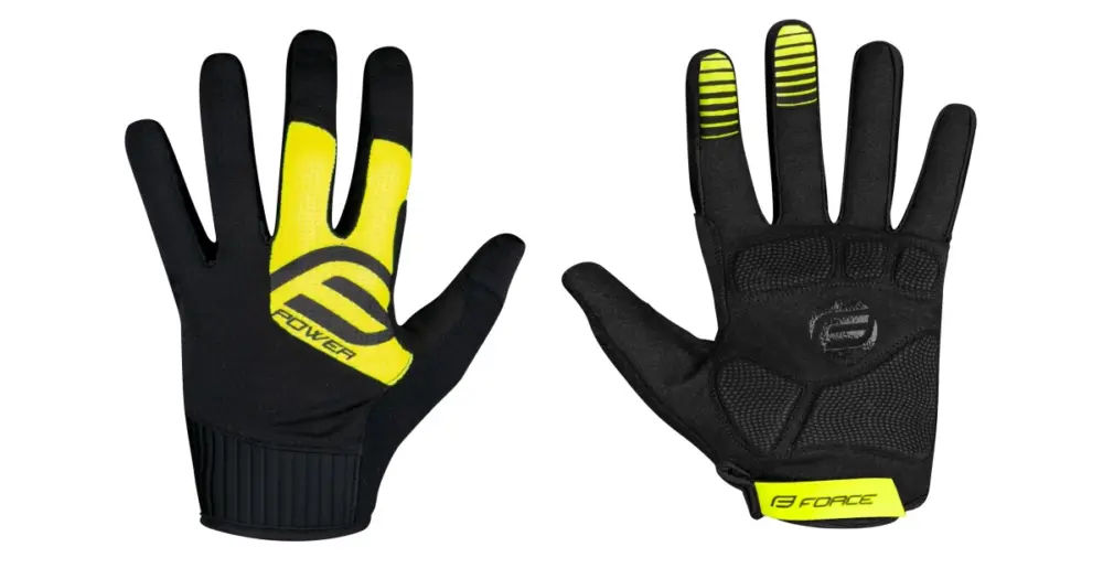 Akce FORCE - rukavice MTB power, černo-fluo, XS