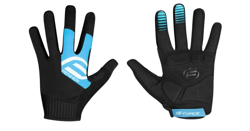 Speciální Cena FORCE - rukavice MTB power, černo-modré, XL