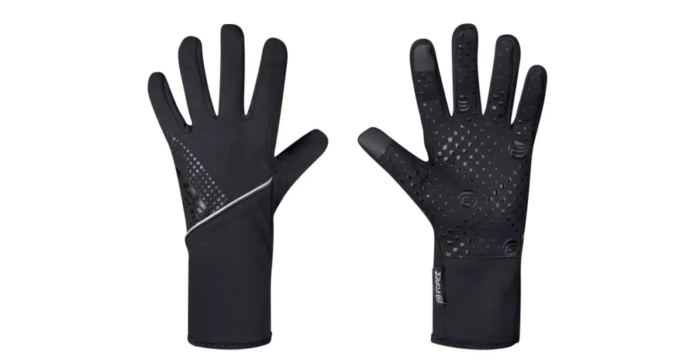 Výprodej FORCE - rukavice Vision softshell, černé, XS