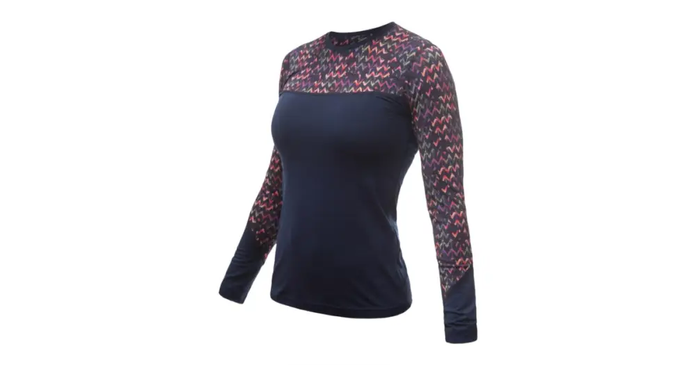 SENSOR - dámské triko MERINO IMPRESS deep blue/origami M Horká Nabídka