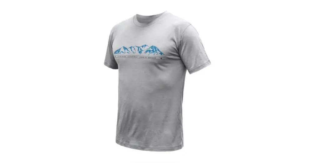 SENSOR - pánské triko MERINO ACTIVE MOUNTAINS šedá Výprodej