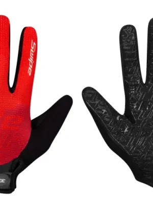 Značkový FORCE - rukavice MTB swipe, červené, S