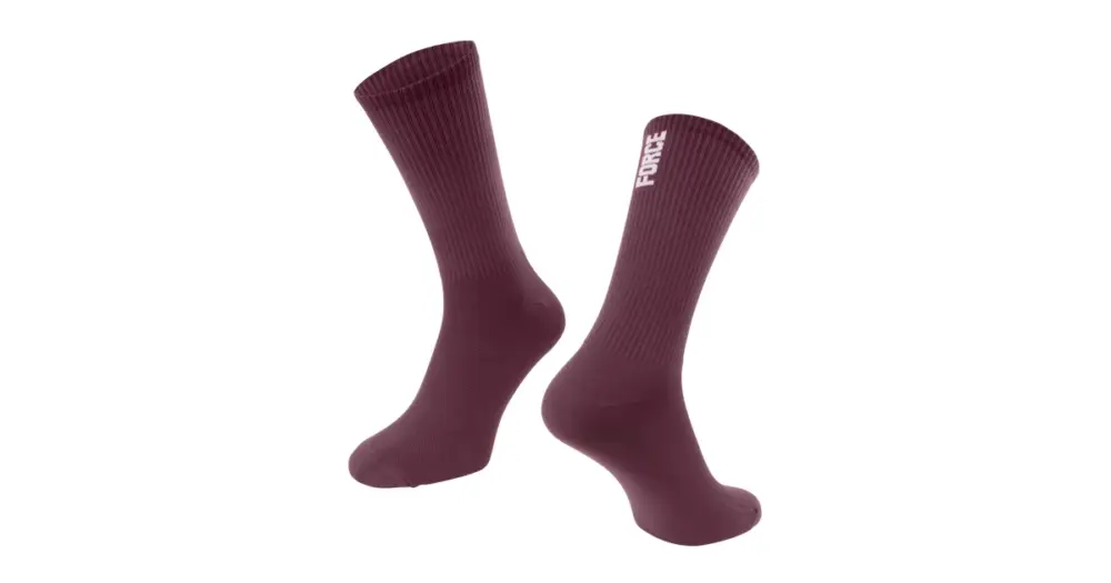 Nejlepší Volba FORCE - ponožky Longer Slim vínová L-XL (42-46)