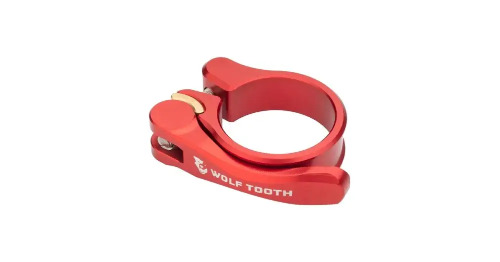 WOLF TOOTH - sedlová objímka 31.8mm červená rychloupínák Originální