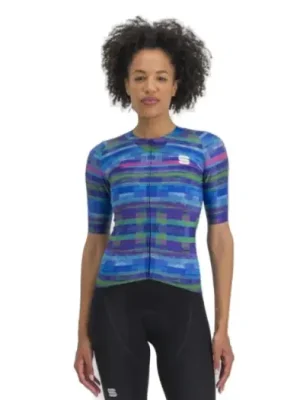 SPORTFUL - dámský dres Glitch w bomber jersey, multicolor blue M Akce