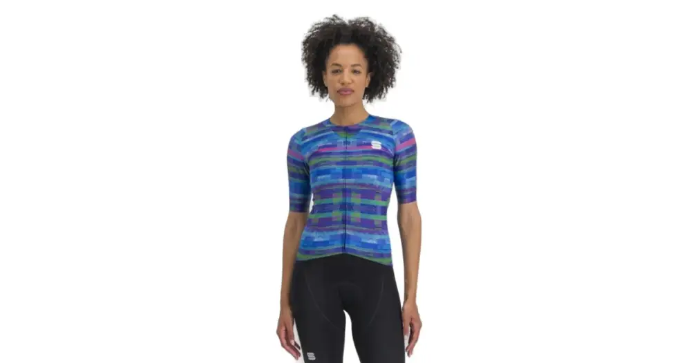 SPORTFUL - dámský dres Glitch w bomber jersey, multicolor blue M Akce