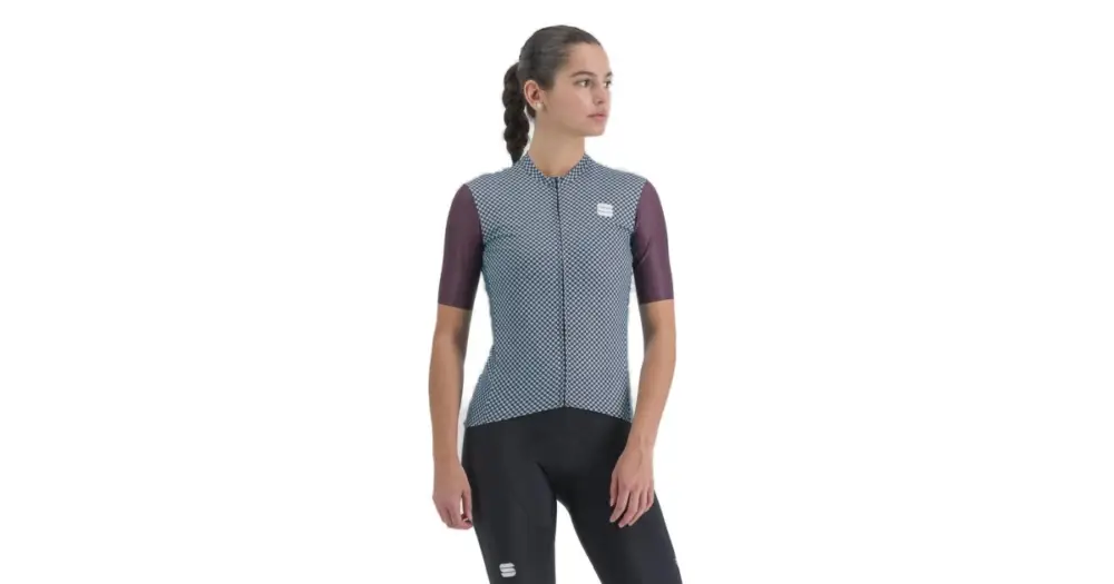 SPORTFUL - dámský dres Checkmate w jersey, huckleberry blue radiance S Doprava Zdarma