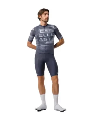 CASTELLI - pánský dres Stratus Logo šedá Hit Sezóny