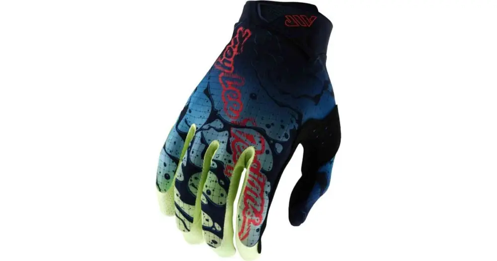 Dětské rukavice Troy Lee Designs Air Drip, Glo Yellow/Dark Navy Koupit Online