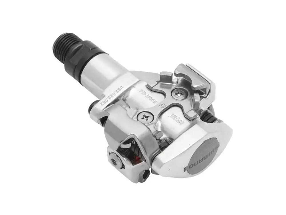 Bezpečná Platba pedály SHIMANO SPD PD-M505S stříbrné s kufry SM-SH51, v krabičce