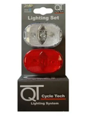 Originální Světlo blikací přední a zadní QT Cycle Tech 3-diody, červené a bílé