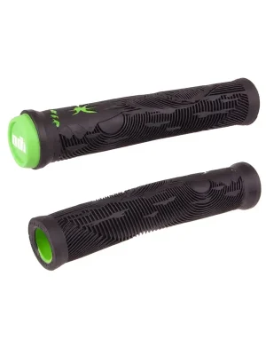 Vysoce Kvalitní Gripy BMX ODI Hucker Flangeless Black/Green