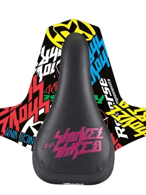 Sedlo Reverse Nico Vink Shovel and Shred Black / Candy + blatníček Autentický