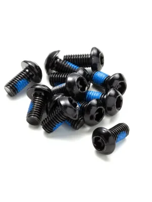 Vysoce Kvalitní Šrouby na kotouče Reverse Steel M5 x 10 mm, Torx 25, 12 ks Black
