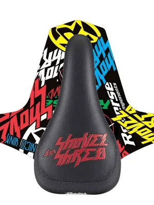 Speciální Cena Sedlo Reverse Nico Vink Shovel and Shred Black / Red + blatníček
