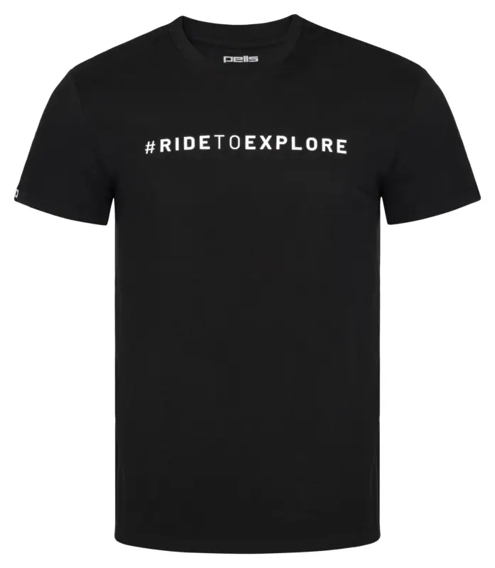 Triko PELLS Journey s logem #RIDETOEXPLORE Black - M Jen Po Omezenou Doba