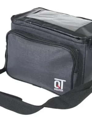 brašna na řidítka QT s mapníkem šedá Qfix Vysoce Kvalitní