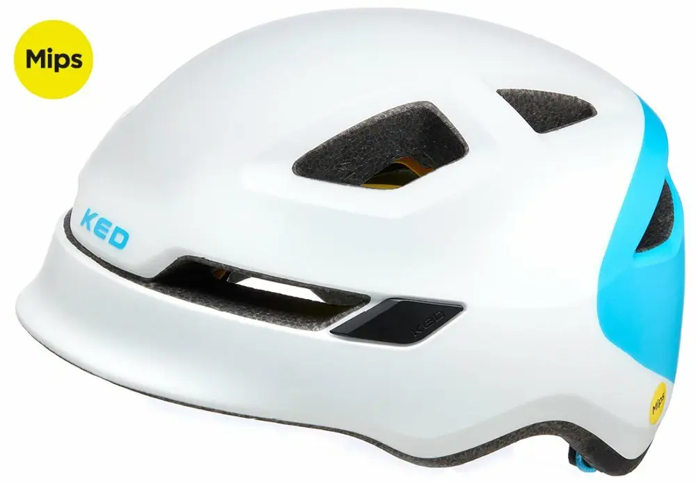 Autentický přilba KED Pop Mips M white blue 52-56 cm