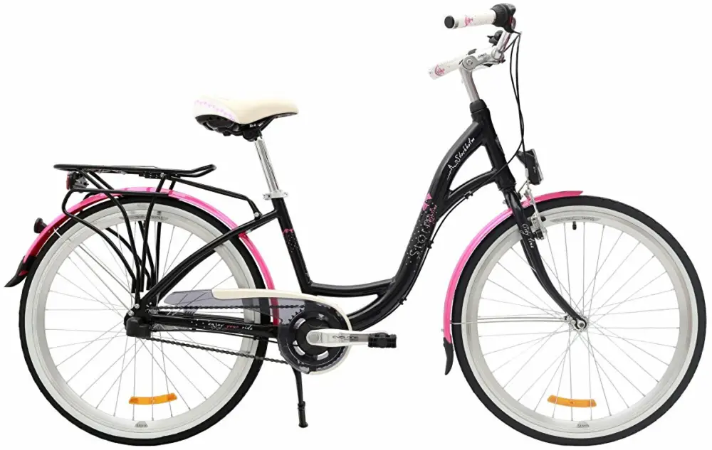 kolo STORM Stockholm 26" 3sp. 15" černé / růžové Časově Omezené