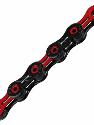 Vysoce Kvalitní řetěz KMC DLC SL 10 červeno/černý v krabičce 116 čl.