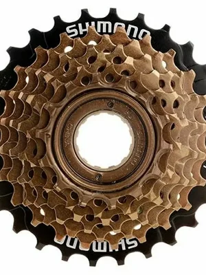 7-kolo SHIMANO MF-TZ500 14-28 zubů, hnědé/černé v krabičce Cenový Hit