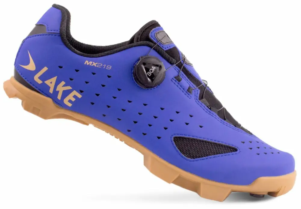 tretry LAKE MX219 Carbon sytá modrá/zlatá vel.45 wide Nejlepší Volba