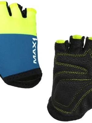 Akční Cena dětské krátkoprsté rukavice MAX1 3-4 roky modro/fluo žluté
