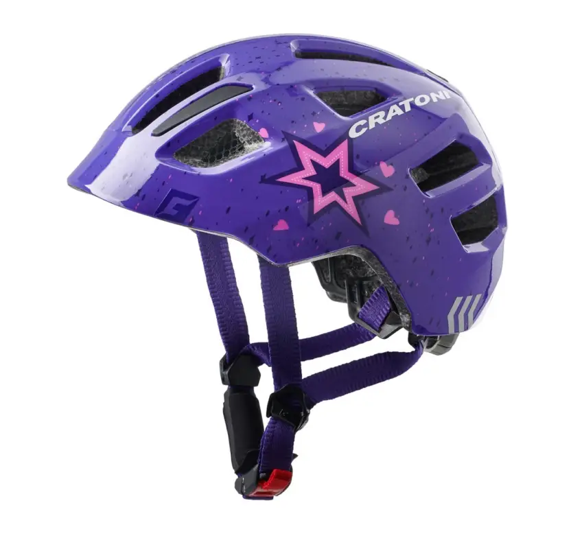 Dětská helma CRATONI Maxster Star Purple Glossy - XS/S (46-51cm) Víkendová Akce