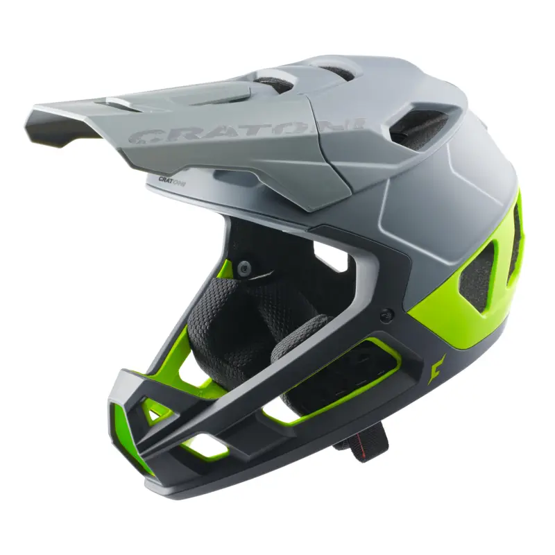 Helma CRATONI Interceptor 2.0 Grey/Lime Matt - M/L (58-61cm) Tovární Cena