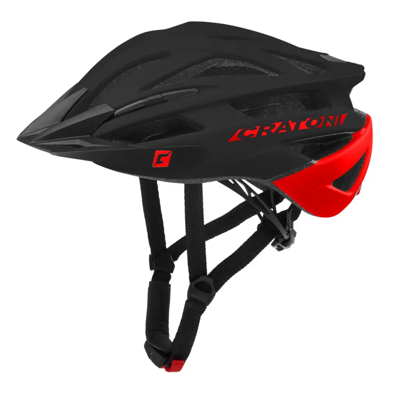 Helma CRATONI Agravic Black/Red Matt - L/XL (58-62cm) Akční Cena