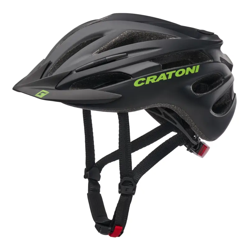 Dětská helma CRATONI Pacer JR. Black/Lime Matt - S/M (54-58cm) Pouze Dnes