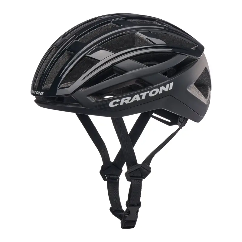 Helma CRATONI C-Airlite Black Glossy Matt - S/M (52-56cm) Poslední Šance