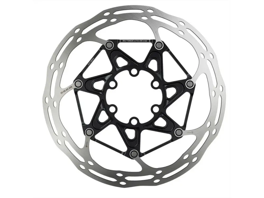 Hit Sezóny Kotouč SRAM Centerline 2 Piece 140mm Black (v balení titanové šrouby) Rounded, 6děr