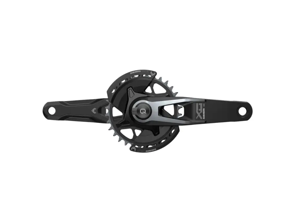 Kliky SRAM Powermeter X0 Eagle Spindle Q174 CL55 DUB MTB Wide 170mm Black 2-guards 32z T-T Vrácení Zdarma