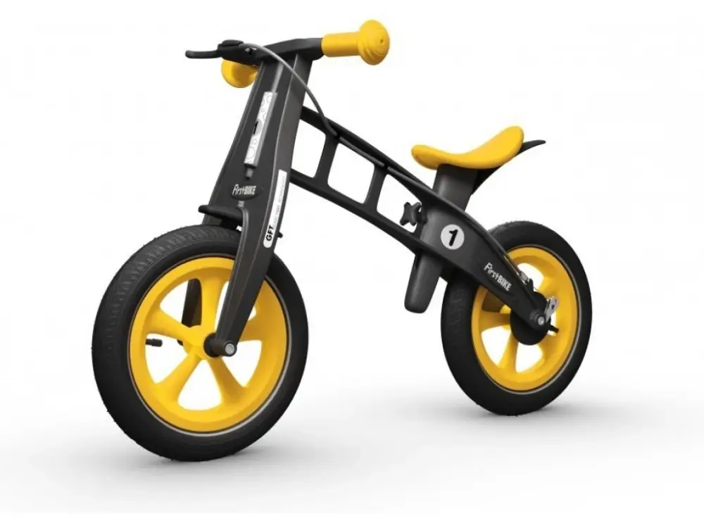 Značkový Odrážedlo First Bike Limited Edition Yellow Black/Yellow