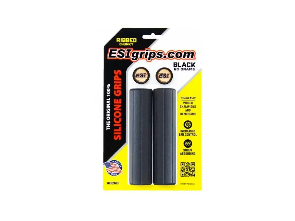 ESI gripy Ribbed Chunky Black Horká Nabídka
