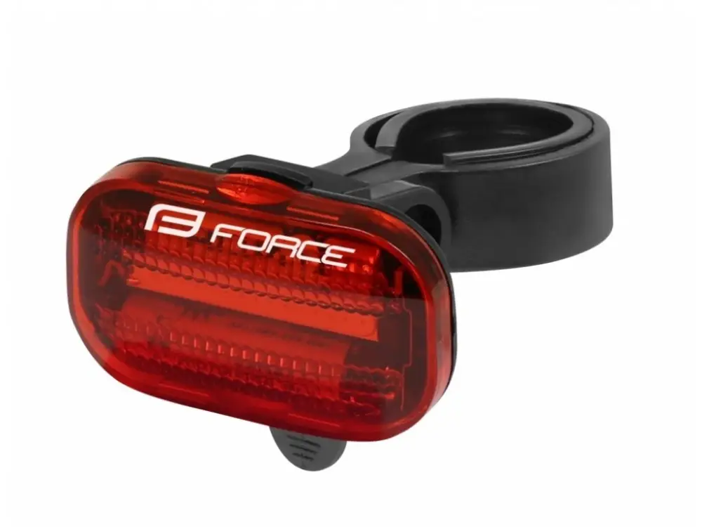 Aktuální světlo zadní Force BASIC LED 16LM + baterie Black