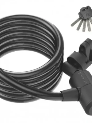 Zámek Syncros Masset Coil Cable Key lock Black Speciální Cena