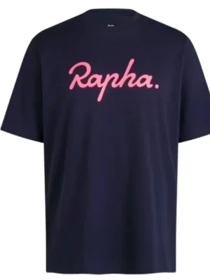 Sleva Rapha tričko LOGO Navy/Visibility Pink