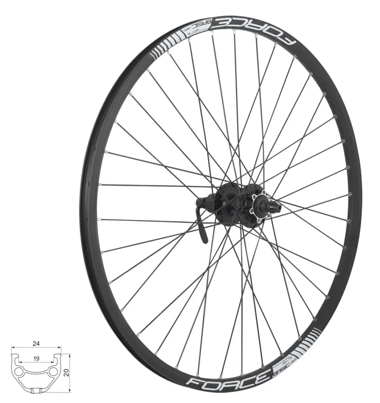 Nízká Cena Zapletené kolo Force Basic Disc 26”, zadní 8-10r