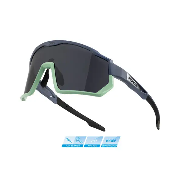 Zlevněný Brýle Force Drift stormy blue-mint, černá kontrastní skla