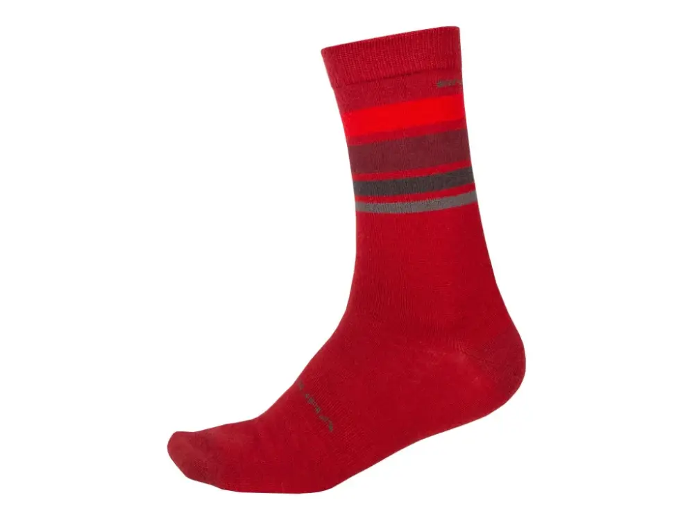 Endura Ponožky Merino Stripe, Červená Horká Nabídka